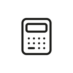 Calculator icon in line design style.