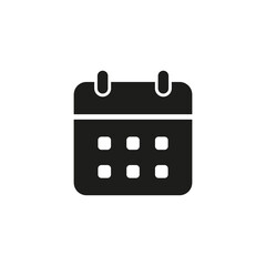 Calendar icon isolated on white background.