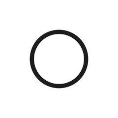Simple circle icon in line design style.