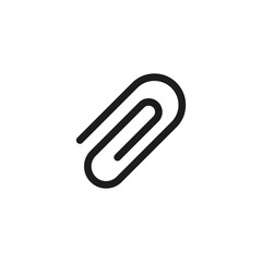 Obraz premium Attach file icon for web and mobile UI design. Paper clip symbol.