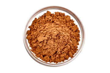 Cocoa powder, isolated on white background. High resolution image