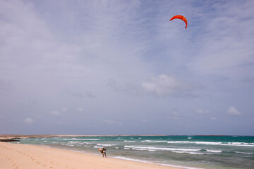 Kitesurf en las playas de Boavista en Cabo Verde