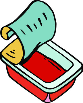 red sauce container open clip art preview