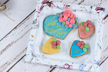 Buttery cookies, decorated with rolling fondant and royal icing.