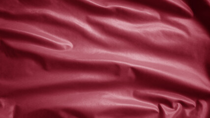 Red flag waving on wind. International maritime signal to be careful on beach