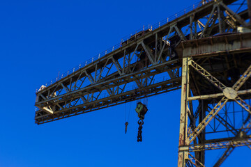 Looking up at Glasgow Cranes 