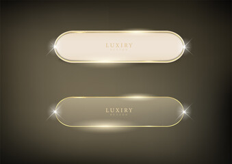 Button set web glossy luxury Gold