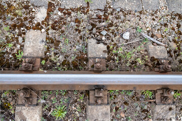 Transportation railroad in the industrial park 