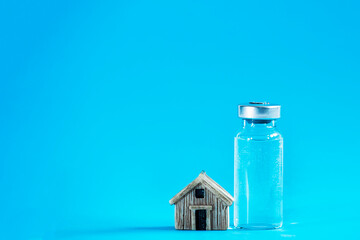 Vaccination against coronavirus at home concept