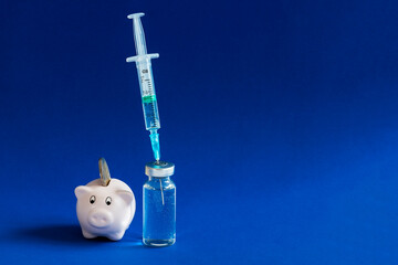 Coronavirus vaccination cost concept
