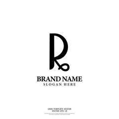Custom letter mark r logo design template isolated on white background