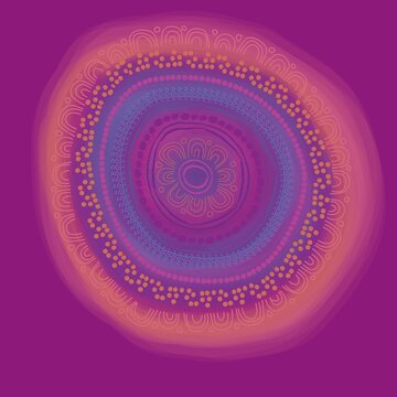 Purple Colorful abstract rangoli design pattern