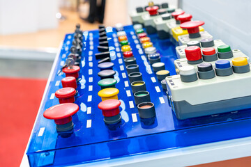 various color and many type electrical equipment such as function on off push button and dial key...
