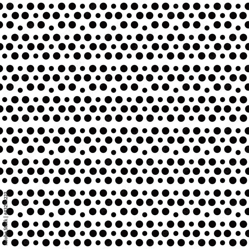 Aufkleber dots make seamless pattern. vertical little and large dots make same ornament.