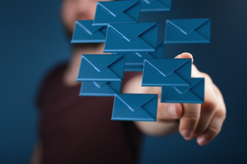 email marketing concept, send e-mail or newsletter.