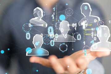 Working With New Modern Computer Show Social Network
