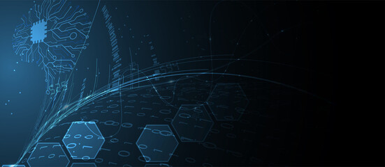 Abstract human brain. Artificial intelligence technology. Science background