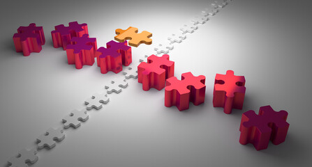 Connection and partnership concepts, 3d rendering
