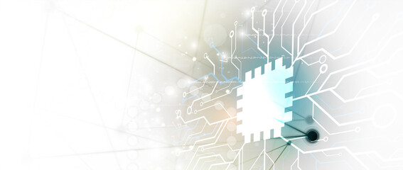 Obraz premium Abstract human brain. Artificial intelligence technology. Science background