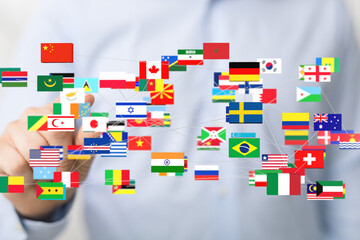 International Flag Display Of Various Countries