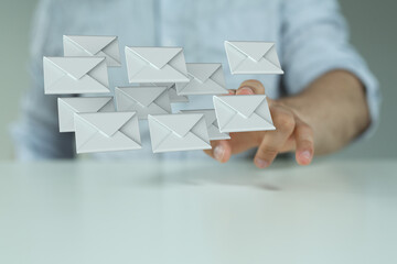 email marketing concept, send e-mail or newsletter.