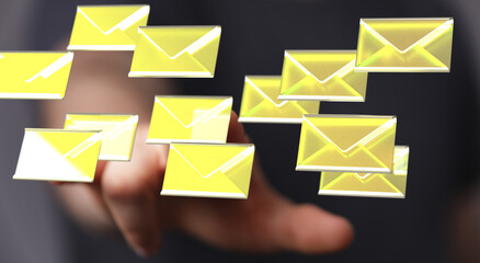 email marketing concept, send e-mail or newsletter.