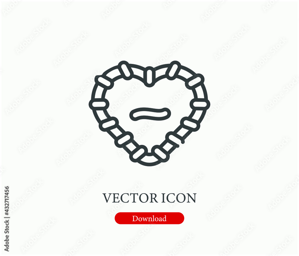Poster Cookie vector icon.  Editable stroke. Linear style sign for use on web design and mobile apps, logo. Symbol illustration. Pixel vector graphics - Vector