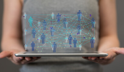 conference team work connection digital concept