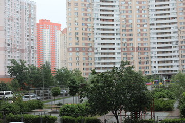 Typical residential building in the city