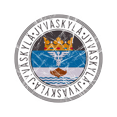 Jyvaskyla city postal rubber stamp