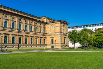 View of the historic palace and museum Alte Pinakothek in Munich in Bavaria