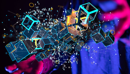 Big data cloud digital 3d