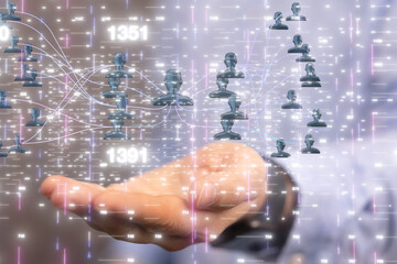  people network structure HR - Human resources management and recruitment