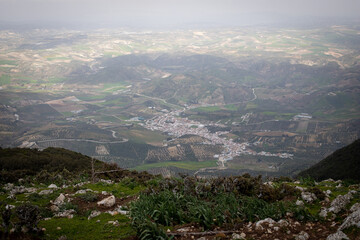 Fototapeta na wymiar View of Algámitas from the Terril