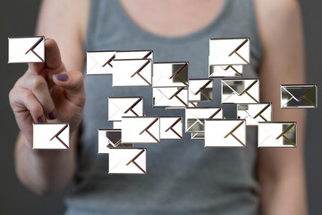 Email Technology Concept with icons symbol