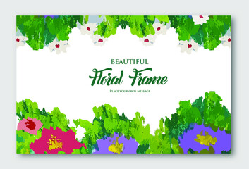 Beautiful flower frame