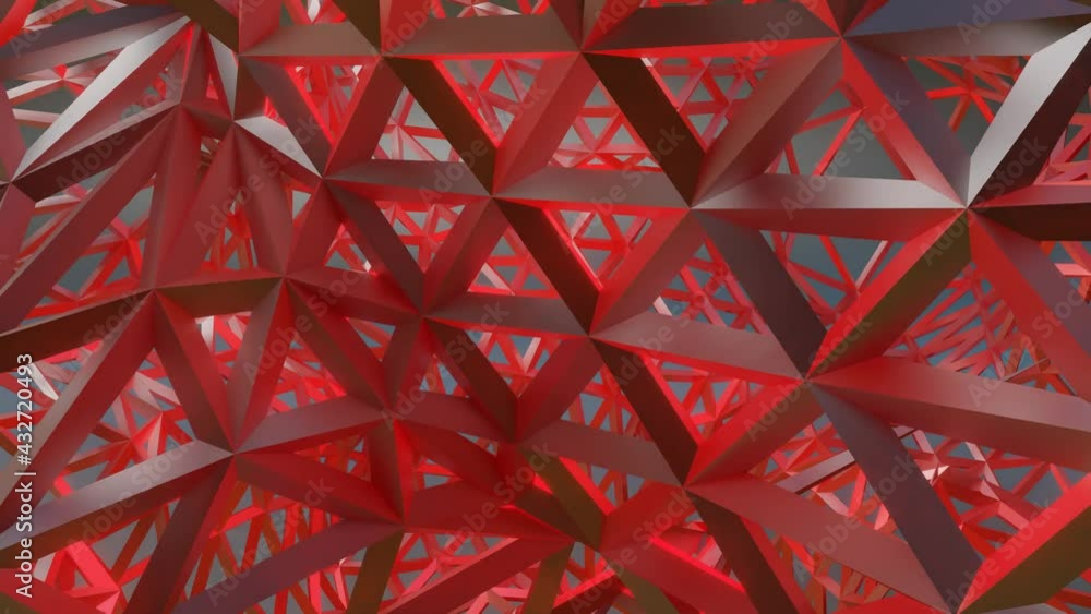 Poster abstract animated figure. looped moving background. 3d render