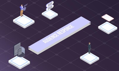 Audience response concept on abstract design