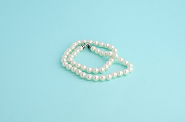 white pearls on a clean background