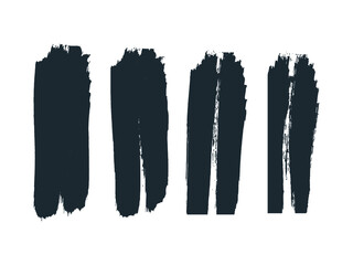 Ink Brush Stroke Vector Collection. Free Hand Sketch Vector Brush.
