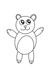 cartoon bear to colour 