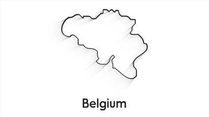 Belgium Map Showing Up Intro By Regions 4k animated Belgium map intro background with countries appearing and fading one by one and camera movement - Powered by Adobe