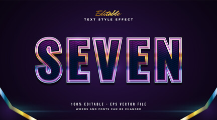 Editable text effect in Colorful Neon Style with Modern and Futuristic Concept