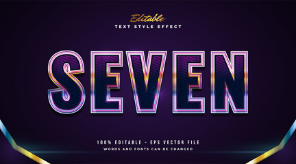 Editable text effect in Colorful Neon Style with Modern and Futuristic Concept