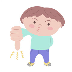 Thumbs down / Boo / Booing / Boy