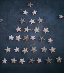 christmas table setting with stars hollidays smail