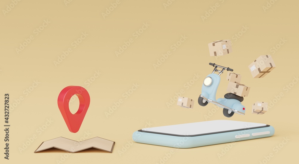 Poster 3d render minimal mini mobile phone or smartphone for work with white copy space for mock up and cre