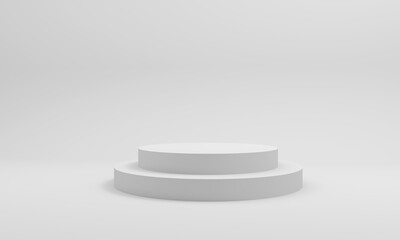 Abstract 3D render of cylinder podium