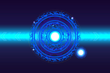 Abstract background in technological style. Automated Marketing and Intelligent Futuristic Global Virtual Internet for Business