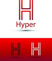 abstract H letter logo design